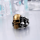 Stainless Steel Bunch of Skulls Ring