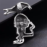 Stainless Steel Big Expandable Skull Necklace