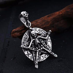 Stainless Steel Five Star Death Pendant