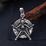 Stainless Steel Five Star Death Pendant