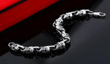 Stainless Steel Cracked Head Skull Bracelet