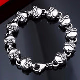 Stainless Steel Full of Skull Chain Bracelet