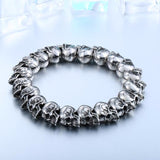 Stainless Steel Adjustable Skull Bracelet