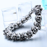 Stainless Steel Adjustable Skull Bracelet