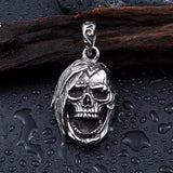 Stainless Steel Punk Skull Pendant