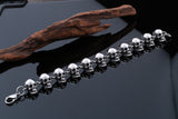 Stainless Steel Pure Skull Link Bracelet