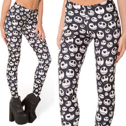 Cool Black and White Skull Leggings