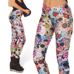 Colorful Smiling Skulls Leggings