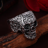 Zinc Alloy Anel Masculino Skull Ring