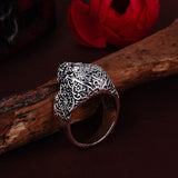 Zinc Alloy Anel Masculino Skull Ring