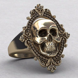 Charming Ancient Gold Skull Ring