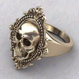 Charming Ancient Gold Skull Ring