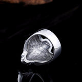 Stainless Steel Winged Cross Skull Ring