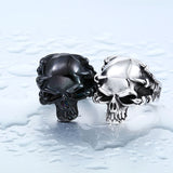 Stainless Steel Claw Holding Skull Ring