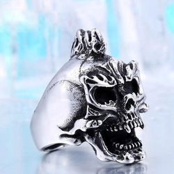 Stainless Steel Cool Punk Skull Ring