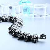 Stainless Steel Iron Skull Link Bracelet