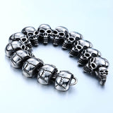 Stainless Steel Iron Skull Link Bracelet