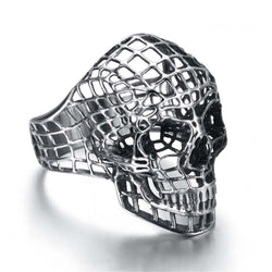 Stainless Steel Hollow Skull Rings