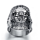 Stainless Steel Hollow Skull Rings