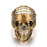 Stainless Steel Hollow Skull Rings