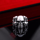 Stainless Steel Bunch of Skulls Ring