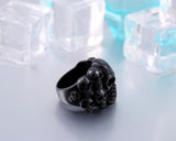 Stainless Steel Bunch of Skulls Ring