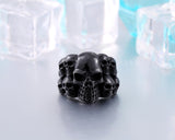 Stainless Steel Bunch of Skulls Ring