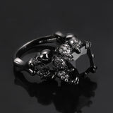 Black Zircon Demon Princess Skull Ring