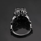 Black Zircon Demon Princess Skull Ring