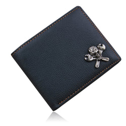 Leather Small Skull in The Corner Wallet