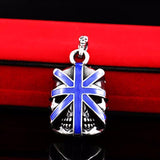 Stainless Steel Britain Flag Skull Pendant