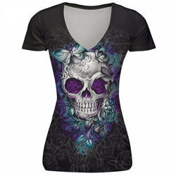 Colorful Skull Fashion T-Shirt