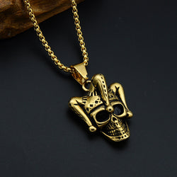 Stainless Steel Gold Skull in Crown