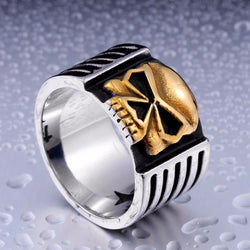 Stainless Steel Punk Biker Motorcycle Skull Ring