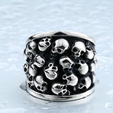 Stainless Steel Heavy Metal Skull Ring