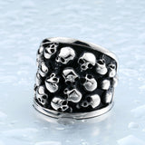 Stainless Steel Heavy Metal Skull Ring