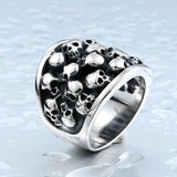 Stainless Steel Heavy Metal Skull Ring