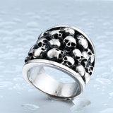 Stainless Steel Heavy Metal Skull Ring