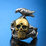 Stainless Steel Punk Style Skull Ring