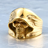 Stainless Steel Hell Death Skull Ring