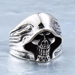 Stainless Steel Hell Death Skull Ring