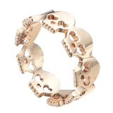 Gold and Silver Plated Heart Skull Ring