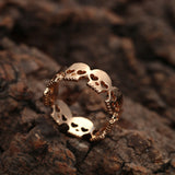 Gold and Silver Plated Heart Skull Ring