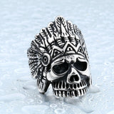 Stainless Steel Indiana Skull Ring