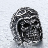 Stainless Steel Skull Astronaut Ring