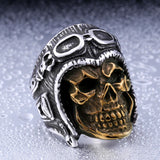 Stainless Steel Skull Astronaut Ring