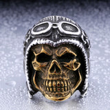 Stainless Steel Skull Astronaut Ring