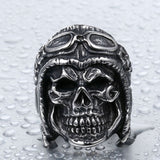 Stainless Steel Skull Astronaut Ring