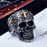 Stainless Steel Cool Gold Cross Ring