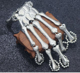 Skull Bead Finger Bracelet